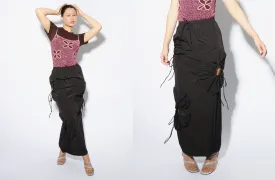Black Flower Skirt