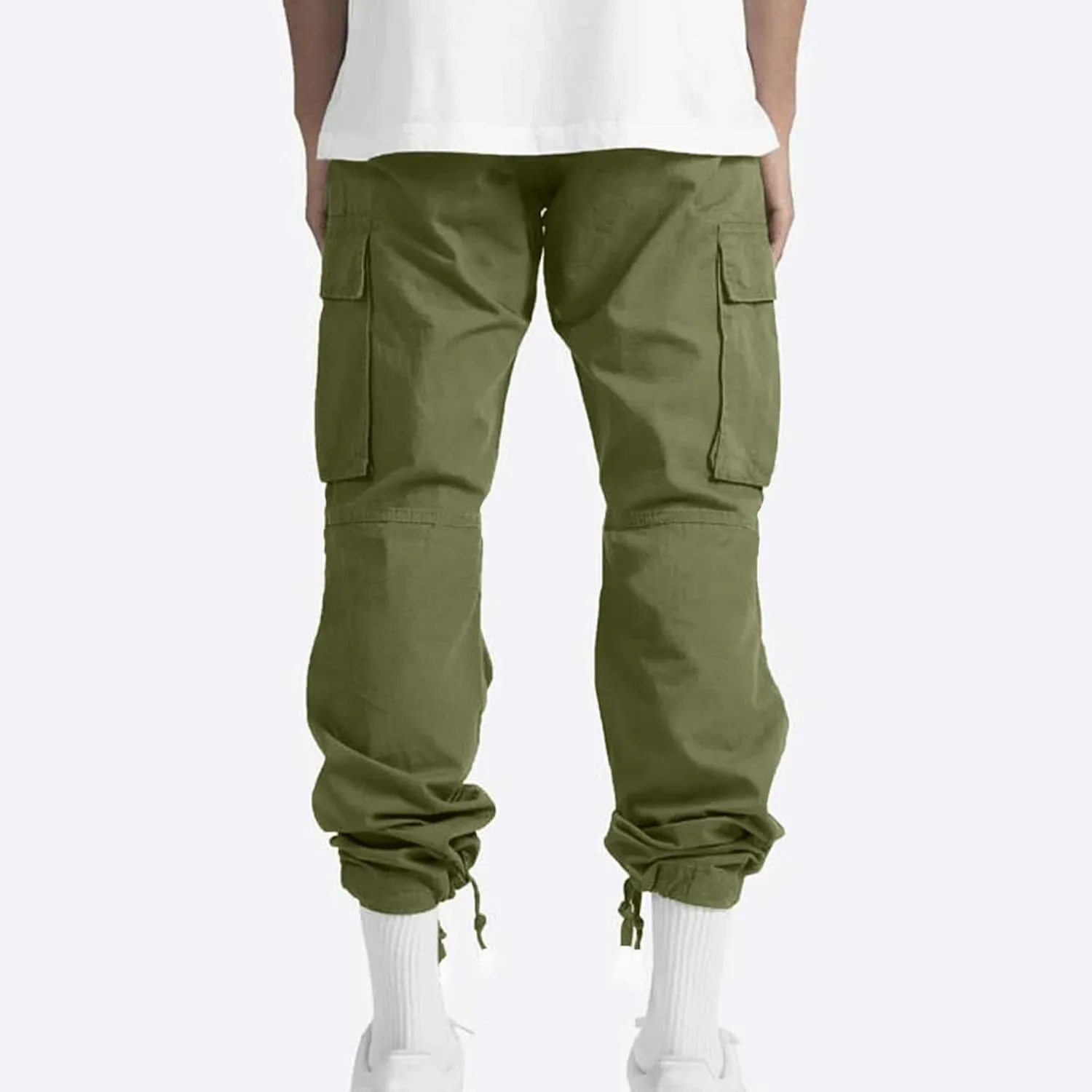 Cargo Pants for Men Lightweight Elastic Waist Joggers Casual Athletic Hiking Pants Multi Pockets 2025 Tactical Pants