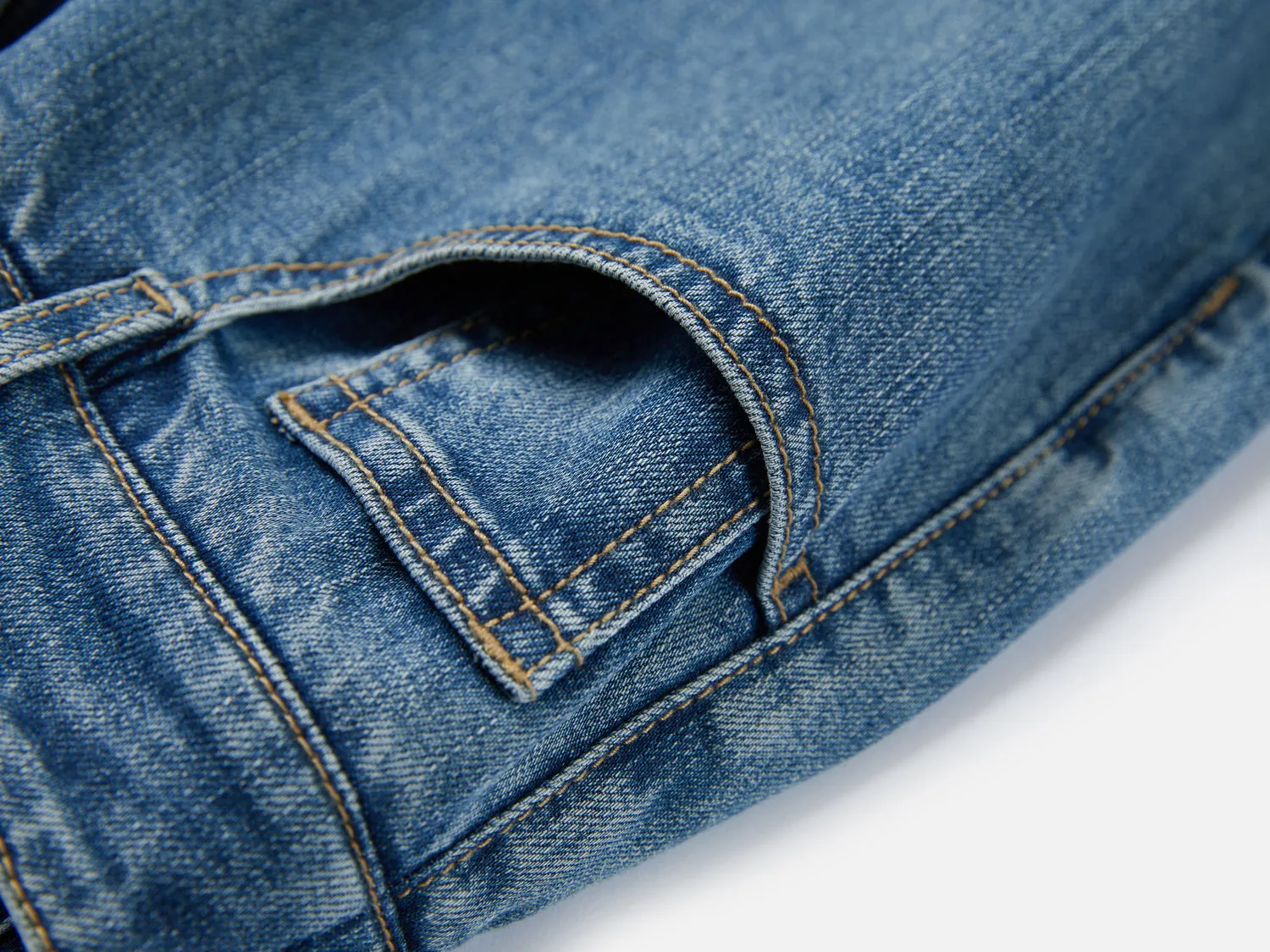 EP YAYING Rolled Hem Straight-Leg Jeans