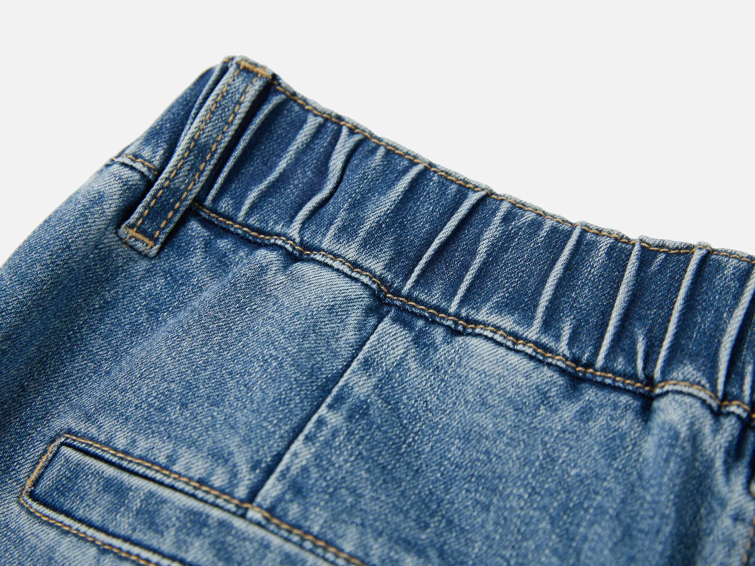 EP YAYING Rolled Hem Straight-Leg Jeans