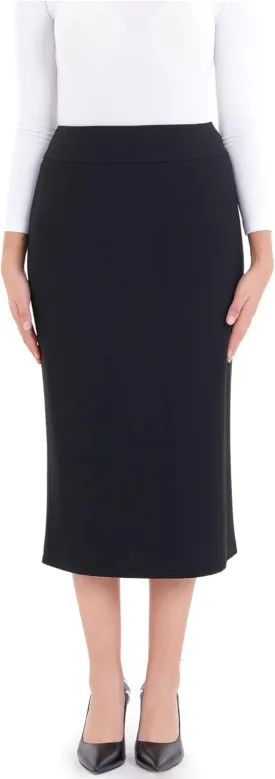 G-Line Pencil Midi Skirts for Women - Petite to Plus Size Midi Skirt - High Waisted, Back Slit, Knee Length Women's Skirts