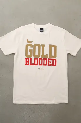 Gold Blooded (Men's Natural/Red Tee)