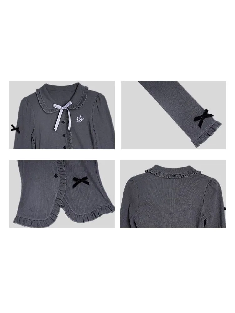 Gray Sweet Cool Knit Cardigan【s0000006502】