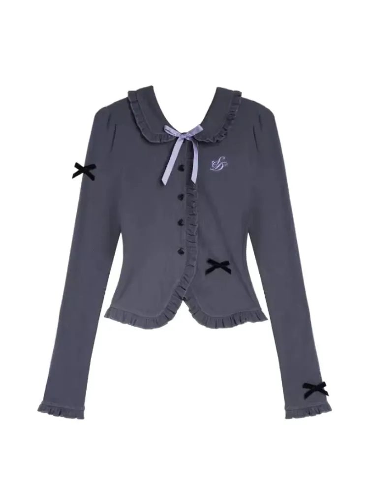 Gray Sweet Cool Knit Cardigan【s0000006502】