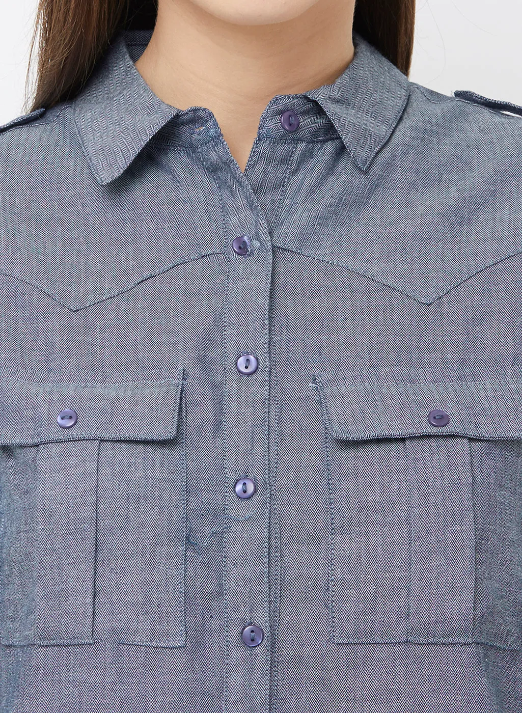 Grey High Low Shirt