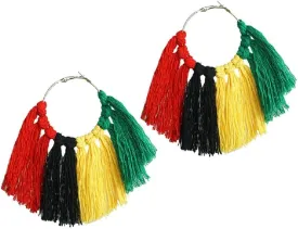 Juneteenth Earrings for Black Women Shinning Glitter Africa Map Black History Wooden Dangle Earrings Colorful Feather Acrylic Tassel Hoop Earrings Holiday Inspired Jewelry