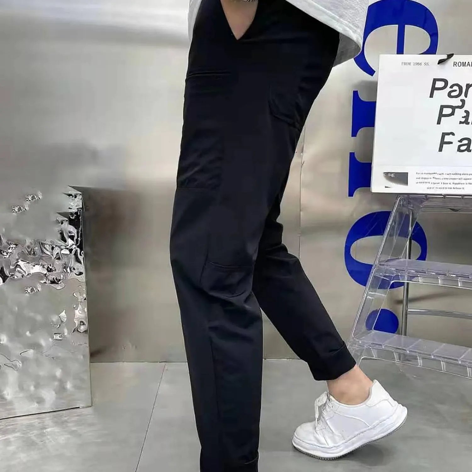 Multipants - High Stretch Multi-Pocket Durable Cargo Pants, MenComfy Drawstring Loose Casual Pants for Everyday Wear