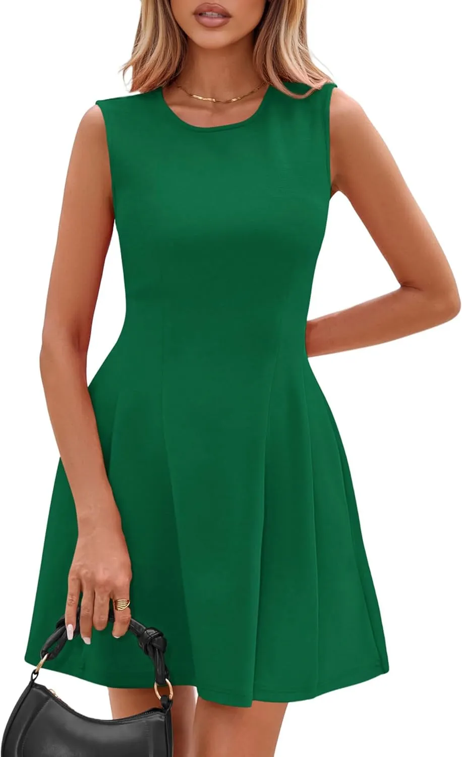 PRETTYGARDEN Women's Short Summer Dress 2025 Elegant Classy A Line Sleeveless Tank Graduation Cocktail Party Mini Dresses