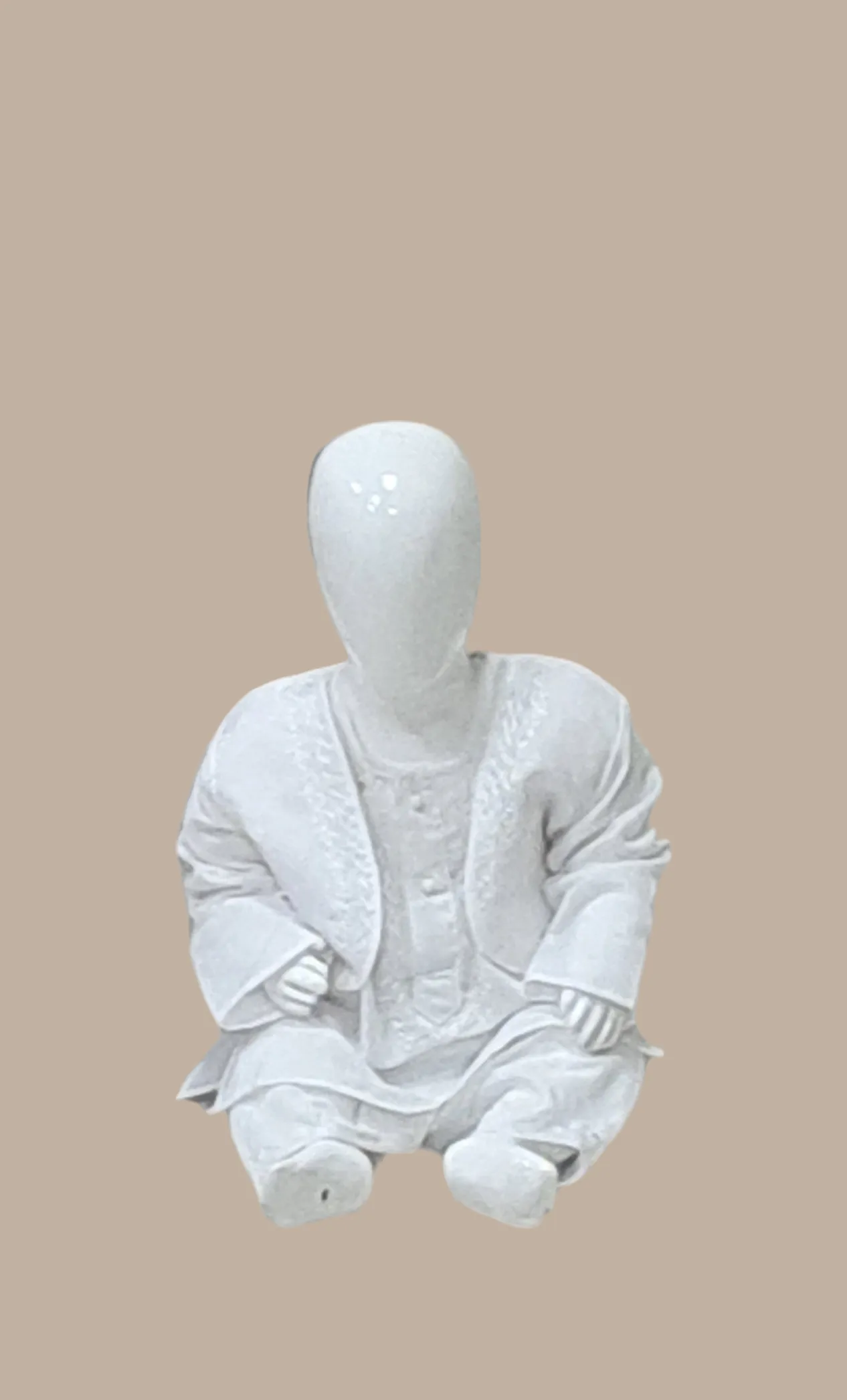 White Embroidered Kurta Top & Dhoti Pants